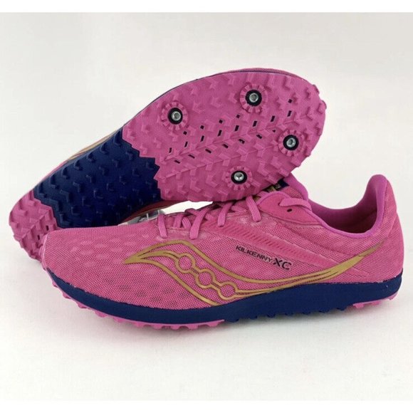 Saucony Kilkenny XC 9.5 Women Cross Country‎ Shoes Pink Running Track S19080-41 - Picture 1 of 7